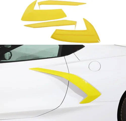 Vista 8 de Cubierta de salida de aire lateral de la carrocería exterior compatible con Chevrolet Corvette C8 2020-2024, cubierta de moldura de puerta