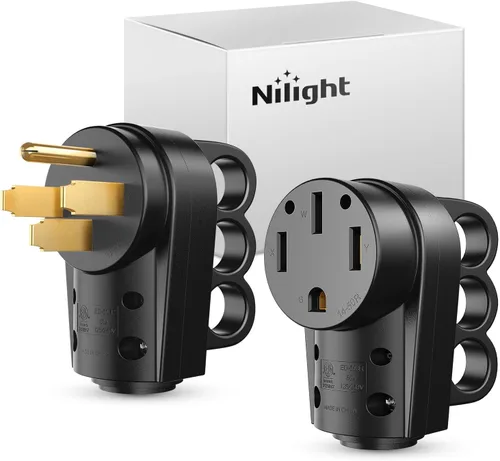 Vista 16 de Nilight Receptáculo de Repuesto para RV de 30 Amperios Toma Hembra Resistente de 125 Voltios con Mango Listado por ETL Enchufe NEMA TT-30R para RVs