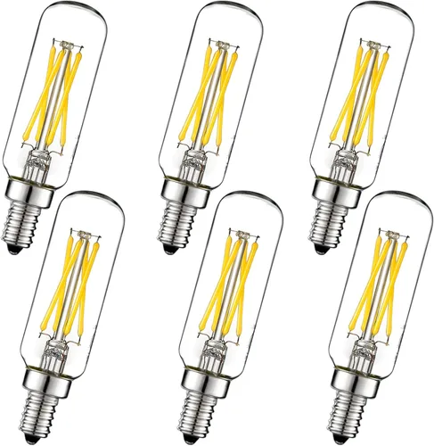 Vista 12 de LiteHistory - Bombilla LED T6 regulable (40 W, 2700 K, 400 lm, 4 W, e12 Edison, 6 unidades), transparente, candelabro