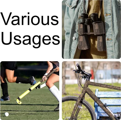 Vista 3 de DROK 4/10 Rollos de Cinta de Camuflaje Autoadhesiva, Vendaje de Camuflaje para Deportes al Aire Libre, Escalada, Camping, 2/3 Pulgadas x 4.5 Metros