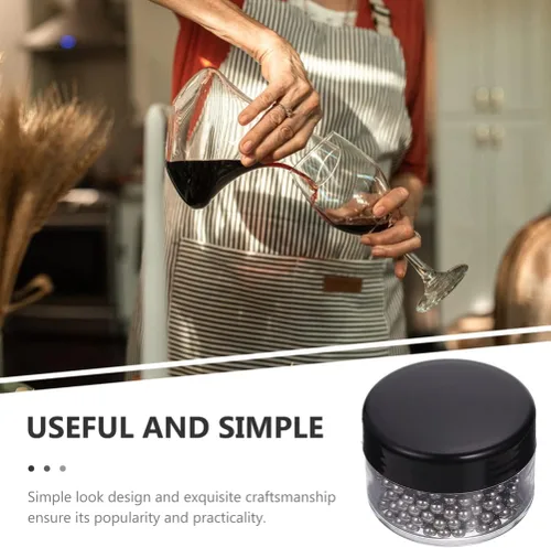 Vista 5 de Hemoton 300 cuentas de limpieza de decantador de acero inoxidable bolas de limpieza de 0.157 in limpiador para botellas de vino, decantadores