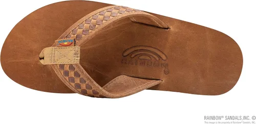 Vista 3 de Rainbow Sandals The Bentley Luxury Leather - Correa tejida a mano con arco de doble capa