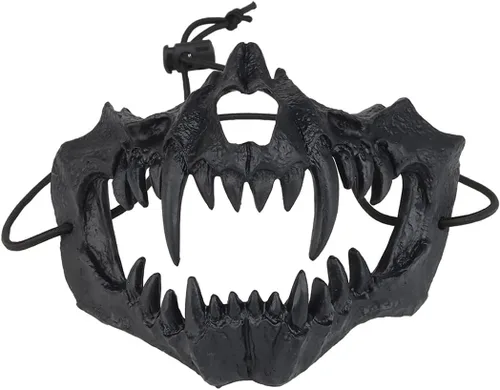 Vista 24 de Máscaras de media cara Airsoft Máscara táctica de protección facial con malla para Halloween, Paintball, CS, Caza