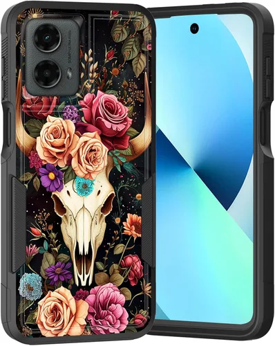 Vista 77 de para Moto G Play 4G 2024, funda de dos capas híbrida resistente y a prueba de golpes, PC duro + silicona suave protectora para Motorola Moto G Play