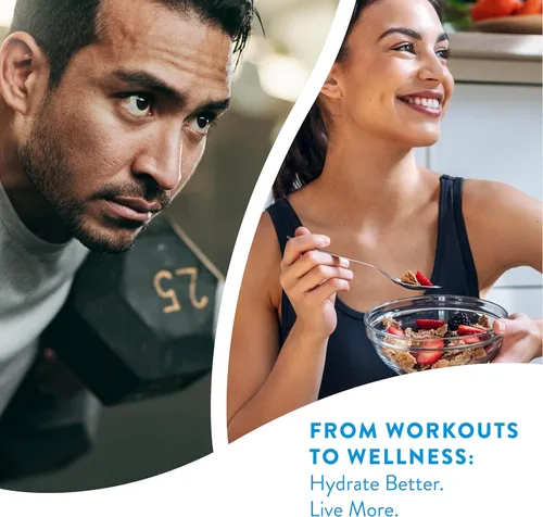 Vista 4 de HTWO Agua de hidrógeno molecular premium, sabor a arándano y granada Acai, sin azúcar, paquete de 12 unidades de 16.9 onzas, bebida deportiva