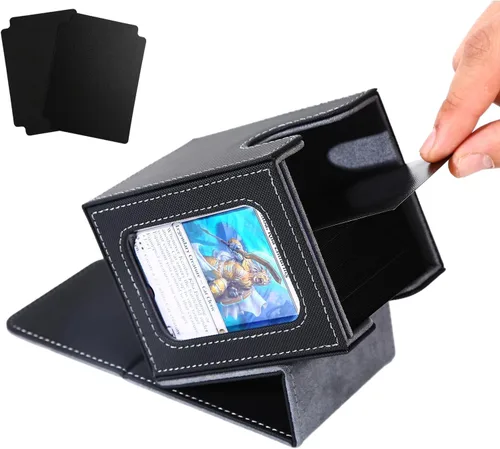 Vista 20 de Venssu MTG Caja de Mazo con Pantalla de Commander, Estuche de Mazo de Cartas Angel que Cabe 100 Cartas con Doble Funda, Caja de Almacenamiento