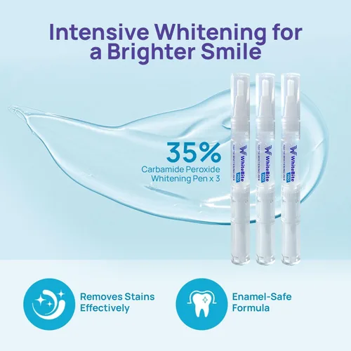 Vista 12 de Kit blanqueador de dientes Whitebite Pro para dientes sensibles – Luz LED dual + Gel de peróxido de carbamida al 35% + Gel remineralizante