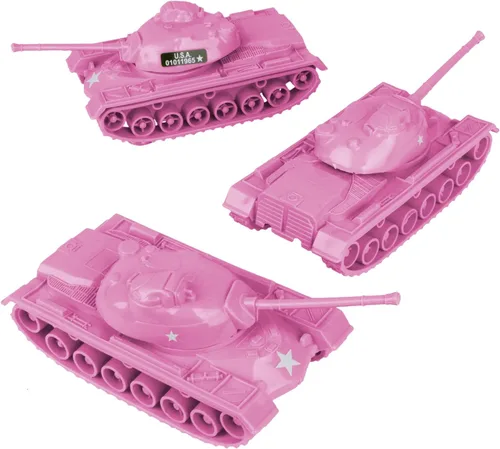 Vista 14 de TimMee - Tanques de juguete para hombres de plástico del ejército - Negro WW2 3pc - Hecho en Estados Unidos