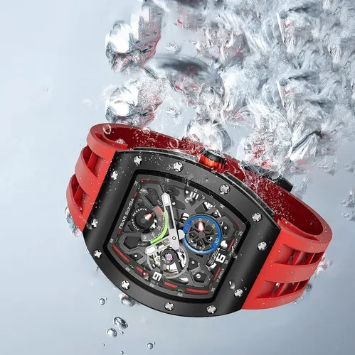 Vista 8 de Automatic Watch for Men Mechanical Skeleton Watch, 50M Waterproof Power Reserve Mens Watches Unique Gifts for Men