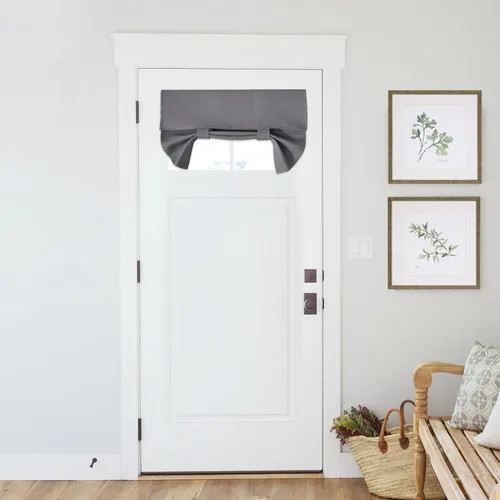 Vista 61 de Pony Dance Cortinas de puerta de luz lateral para puerta delantera, persianas opacas con aislamiento térmico para puerta francesa, privacidad