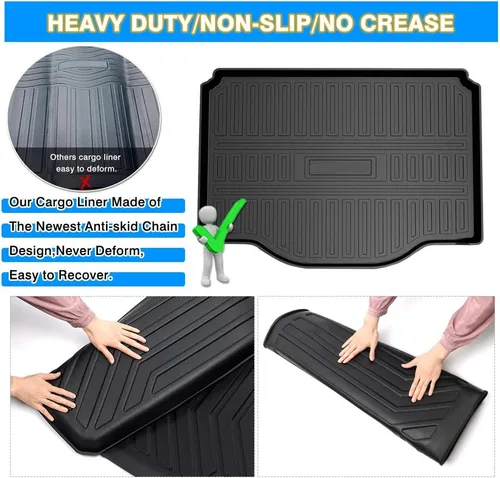 Vista 6 de Powerty - Alfombrilla de maletero para Buick Encore 2013-2022/Chevrolet Trax 2014-2023, accesorios, alfombrillas de carga TPO, forro de carga