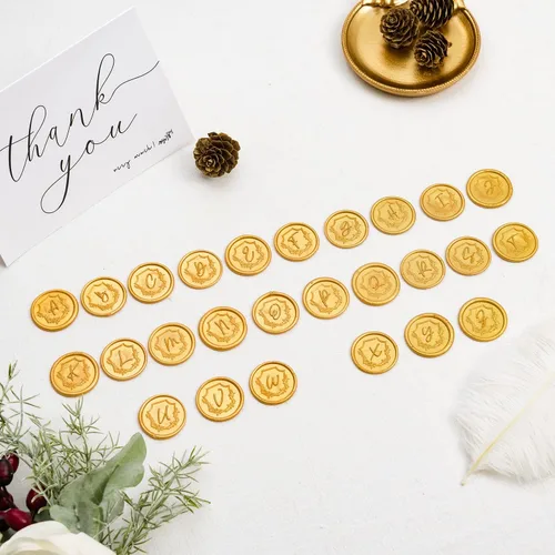 Vista 5 de 50 calcomanías de sello de cera, monograma de champán X, calcomanías de sello de sobre para boda/cumpleaños/baby shower/Acción