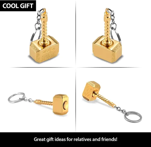 Vista 4 de 365Home Metal Hammer Keychain Hammer Key Ring, Cool Gifts for Men, Husband, Boyfriend