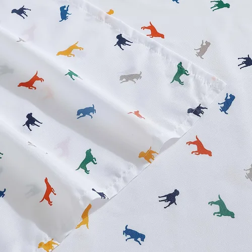 Vista 8 de Eddie Bauer Kids - Juego de sábanas individuales con sábana bajera y funda de almohada Big Foot Senderismo Blanco