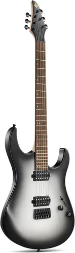 Vista 9 de Donner, DST-152B Kit de guitarra eléctrica de 39 pulgadas HSS, con bobina de pastilla dividida, con amplificador, bolsa, accesorios, guitarra