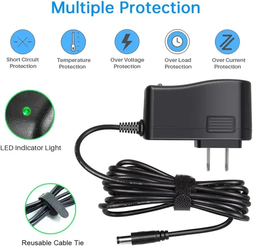 Vista 4 de Tbuymax Adaptador de CA/CC para bomba Medela de 9 voltios en estilo avanzado - Adaptador de corriente de repuesto con certificación UL para modelos