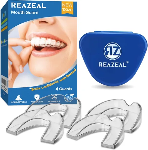 Protector Bucal para Morder los Dientes por la Noche: Protector Dental Moldeable para Dormir - Protección Nocturna para los Dientes (4 Unidades)