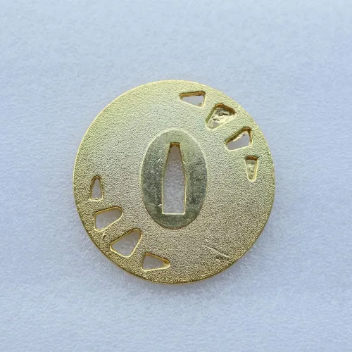 Vista 12 de Japanese Katana Sword Guard (Tsuba) - Hand-Forged Alloy Samurai Tsuba 3.2", Authentic Iaido Accessory for Sword Collection, Durable Fitting