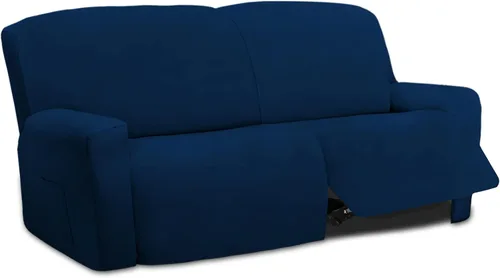 Vista 78 de Easy-Going - Funda elástica de microfibra para sofá reclinable seccional, suave vellón ajustable a tu sofá de 2 cuerpos, lavable, protector
