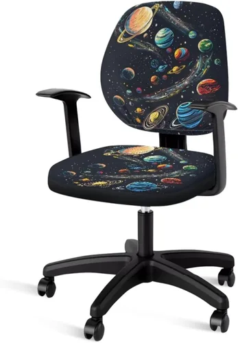 Vista 21 de Funda para silla de oficina, con temática de playa, funda elástica para silla de oficina, funda elástica de 2 piezas, funda para silla