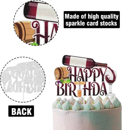 Vista 2 de Decoración de pastel de cumpleaños para hombres y mujeres de edad a la perfección, decoración de pasteles de fiesta temática de 30, 40, 50 cumpleaños