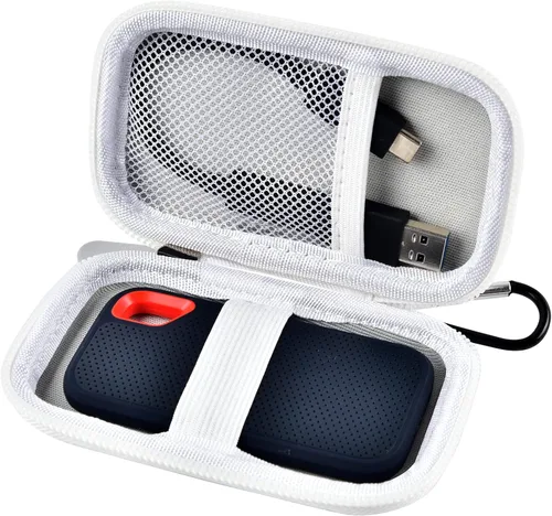 Vista 14 de Funda compatible con SanDisk 1TB 2TB 500GB / para SanDisk PRO Extreme Portable SSD, soporte externo de almacenamiento de disco duro de estado sólido