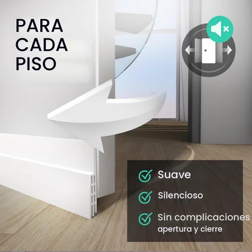 Vista 4 de Vellure® Tope de puerta, para parte inferior de la puerta, de primera calidad, burlete de puerta (ahorra energía, se instala rápida y fácilmente)