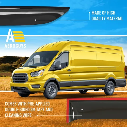 Vista 6 de Deflectores de ventana extra duraderos con cinta adhesiva para viseras de lluvia, protectores solares, ventilación para parabrisas, accesorios Para