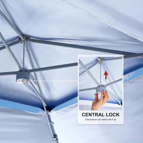 Vista 3 de ABCCANOPY - Base para toldo desplegable de 13 x 13 pies sobre estructura de toldo de 10 x 10 pies con parte superior doble ventilada, 4 bolsas