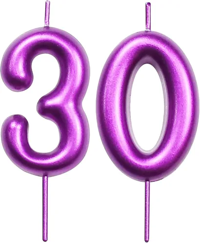 Vista 264 de DERVENTA Vela con números de 2.36 pulgadas, decoración perfecta para cumpleaños, brunch, postre, pastel, 1 pieza (número 0 rosa)