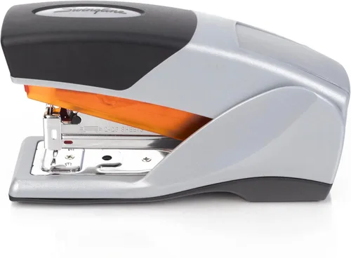 Vista 6 de Swingline Engrapadora, engrapadora de escritorio, tamaño compacto, capacidad de 25 hojas, Optima 25 Esfuerzo reducido, naranja/gris (66412)