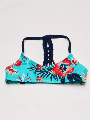 Vista 2 de Kanu Surf Bikini con cuello en V para niñas, traje de baño deportivo de playa de 2 piezas