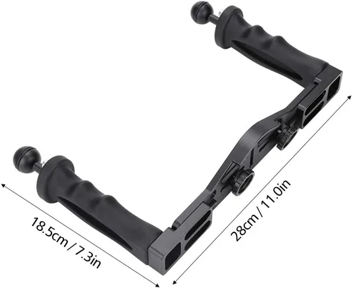 Vista 2 de Bandeja subacuática Seafrog Mango 25 × 18 × 6 Bandeja de aluminio con empuñaduras de mango para carcasa de cámara subacuática Accesorio