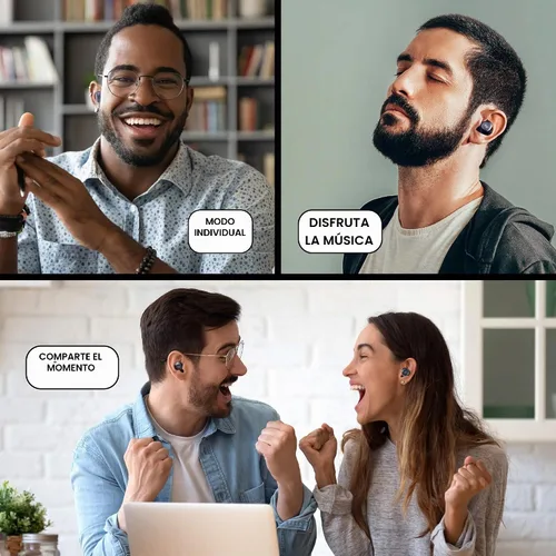 Vista 9 de iJoy Auriculares inalámbricos TWS de gravedad prémium compatibles con Bluetooth 5.0 con micrófono integrado y funda de recarga portátil, IPX4