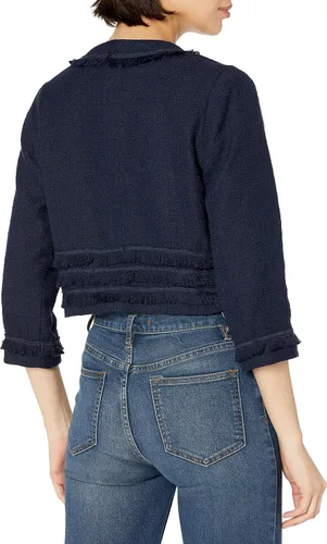 Vista 2 de Karl Lagerfeld Paris Womens Tweed Open Front Jacket