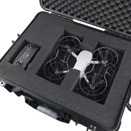 Vista 7 de MEIJIA Funda impermeable para cámara portátil para todo tipo de clima con espuma, apta para uso de drones, cámara, equipos, pistolas, 15.98 x 12.99