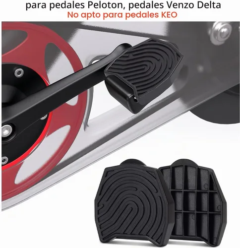 Vista 7 de Ride with Sneakers - Pedal Converters Compatible with Peloton Bike&Bike+,Replacement Bike Pedals for Regular Shoe,Flat Platform Clipless Pedal Negro
