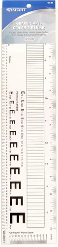 Vista 2 de Westcott Combo de artes gráficas de 12 pulgadas (GA-96), 14.7 x 3.1, transparente