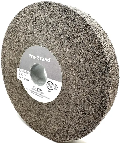 Vista 6 de EXL PRO Rueda de pulido de desbarbado convoluto – 6 x 1 pulgada x 1 pulgada 9S de carburo de silicio mediano – grado profesional – Rueda