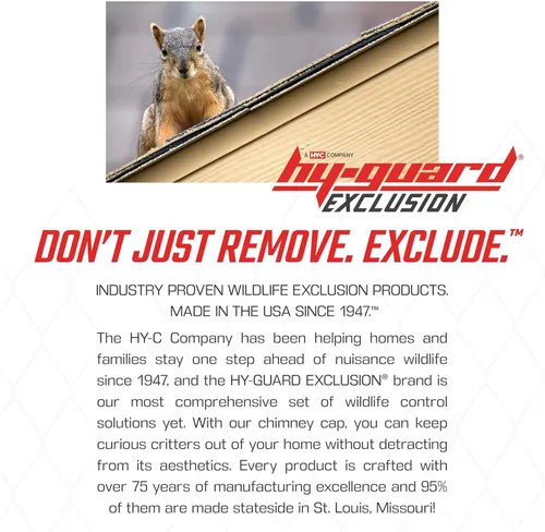 Vista 7 de HY-GUARD HGSS99 - Cubierta de chimenea de acero inoxidable con perno de combustión, tamaño de malla 3/4 pulgadas, se adapta al exterior de baldosas