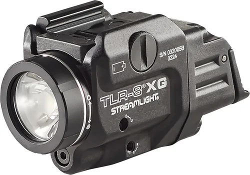 Vista 4 de Streamlight 69434 TLR-8A G Flex Luz de pistola de bajo perfil de 500 lúmenes con láser de puntería verde integrado para pistolas seleccionadas