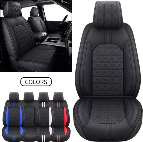 Vista 7 de YIERTAI - Fundas de asiento para Dodge RAM, camionetas 2009-2026, 1500/2500/3500HD, Set completo, solo para asientos delanteros, de doble cabina