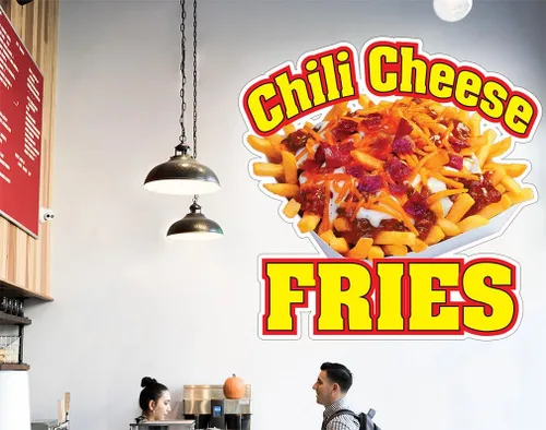 Vista 5 de Calcomanías personalizadas para camiones de comida y chile, patatas fritas, estilo B, comida y bebida, letrero de concesión de 10 pulgadas