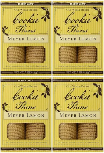 Trader Joe's Meyer - Galletas finas de limón (paquete de 2) paquete de 4