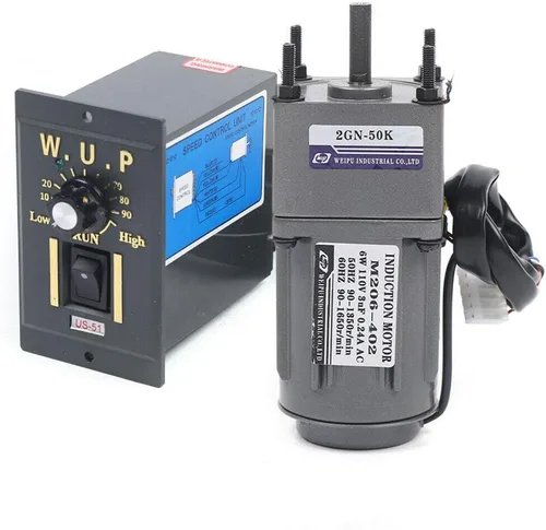 Vista 31 de Motor de engranajes eléctrico 110V 250W 10K Monofásico de alto par motor reductor de engranajes de CA 0-135 RPM Controlador de velocidad variable