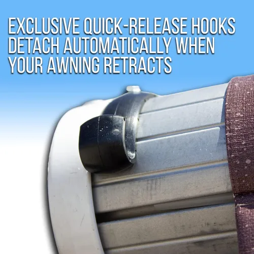 Vista 6 de ShadePro - Toldo lateral Vista - Pantalla de sombra para toldo de RV - Malla solar que bloquea el 87% de la luz solar - El único protector solar