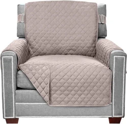 Vista 111 de Sofa Shield - Funda para sillón reclinable con correa patentada, protector de cojín, funda reversible diseñada en EE. UU. resistente a manchas