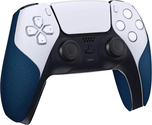 Vista 9 de PlayVital Agarre premium para controlador inalámbrico ps5, diseño dividido, antideslizante, suave, hexagonal, textura de diamante, protector