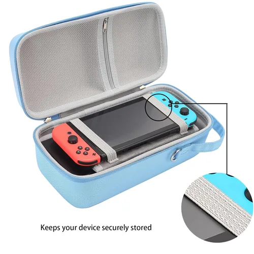 Vista 3 de Carrying Case Compatible with Nintendo SwitchSwitch OLED Console with accessories and Games storage compartment, Portable Hardshell Switch Storage