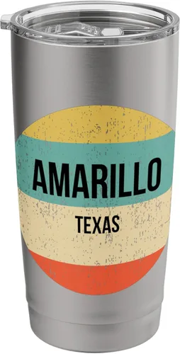 Vista 9 de Camisa Amarillo Texas Vaso aislado de acero inoxidable amarillo